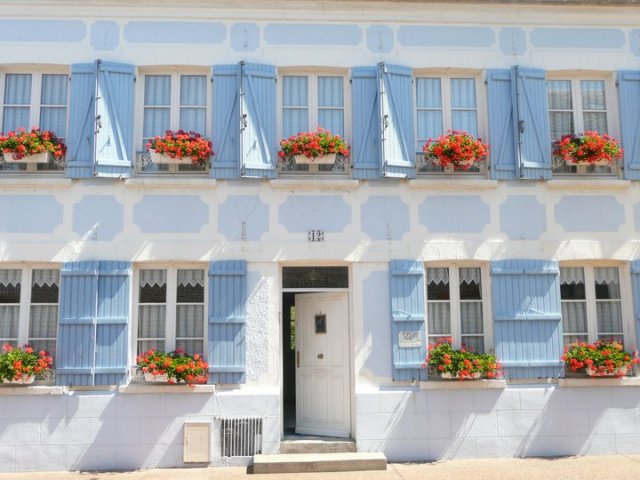 La maison bleue en baie