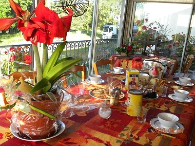 Notre table en terrasse